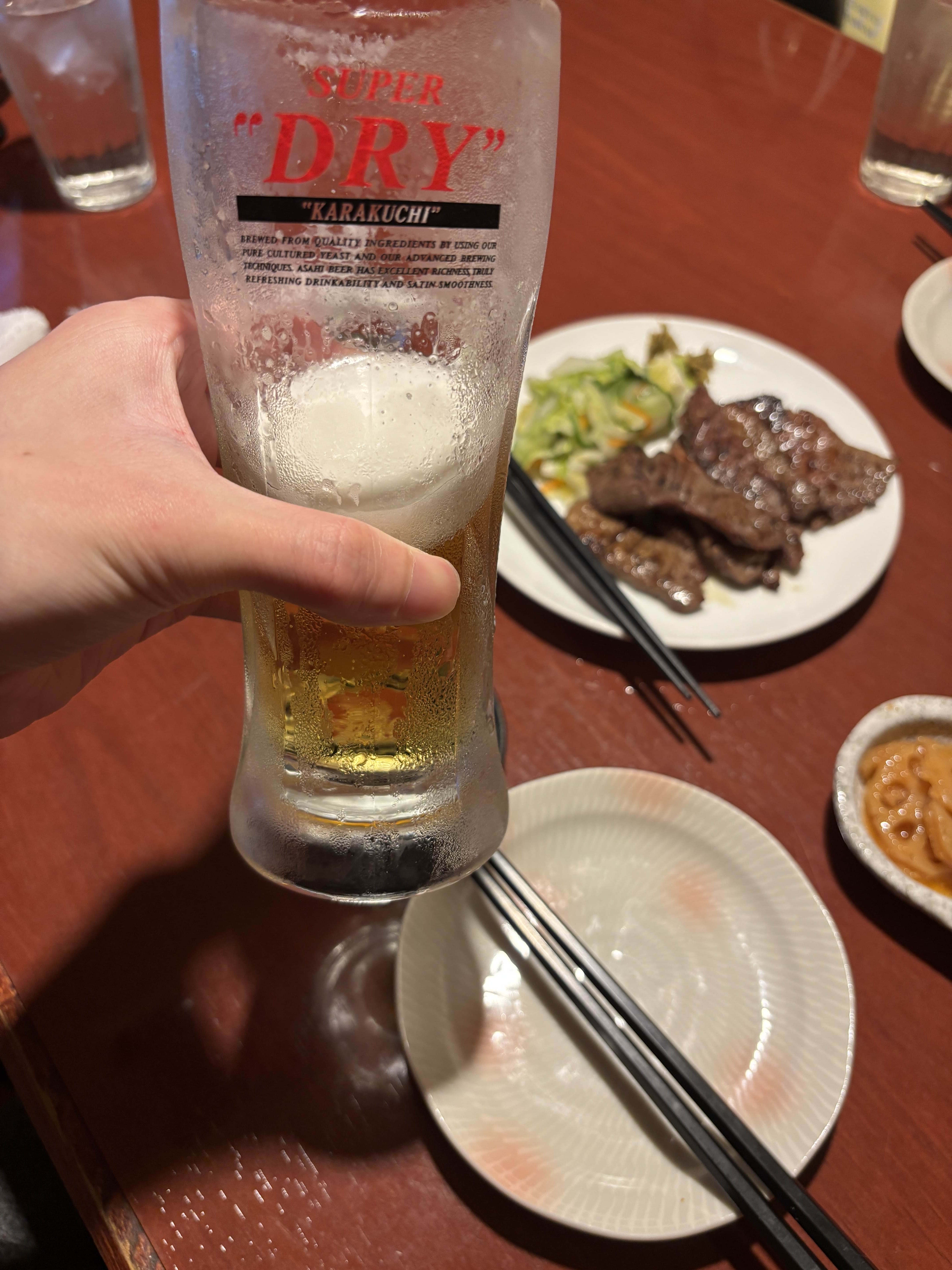 牛タンとビールで決まり!
